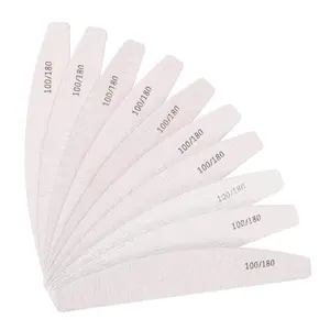 TIKA 10-Piece Double-Sided Nail File Set with 100/180 Grit Emery Boards for Manicure and Pedicure