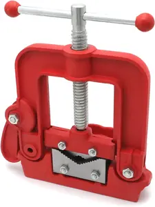 HTTMT- 1.5-7cm Heavy Duty Bench Pipe Vise Yoke Hinged Clamp on Type Pipe Threader Plumbing For Plumbers Mechanic
