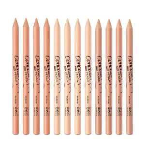12 Pcs Wonder Concealer Pencil，3 Colors Face Concealer Pencil，Evens Out Skin Tone，Can Perfection Conceal Blemish，Dark Circle，Aging Spot，Acne，etc