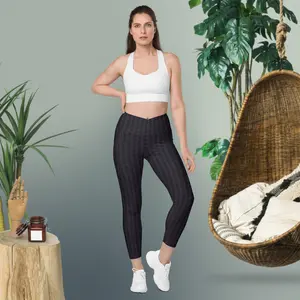 Black dragon print crossover high waist tummy control  with pockets Comfort Fabric  woman squat  proof workout legging yoga leggings