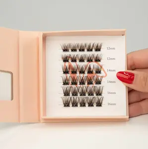 Pre-Glued, 100% handmade DIY Brown lashes - Style: Brown Sugar