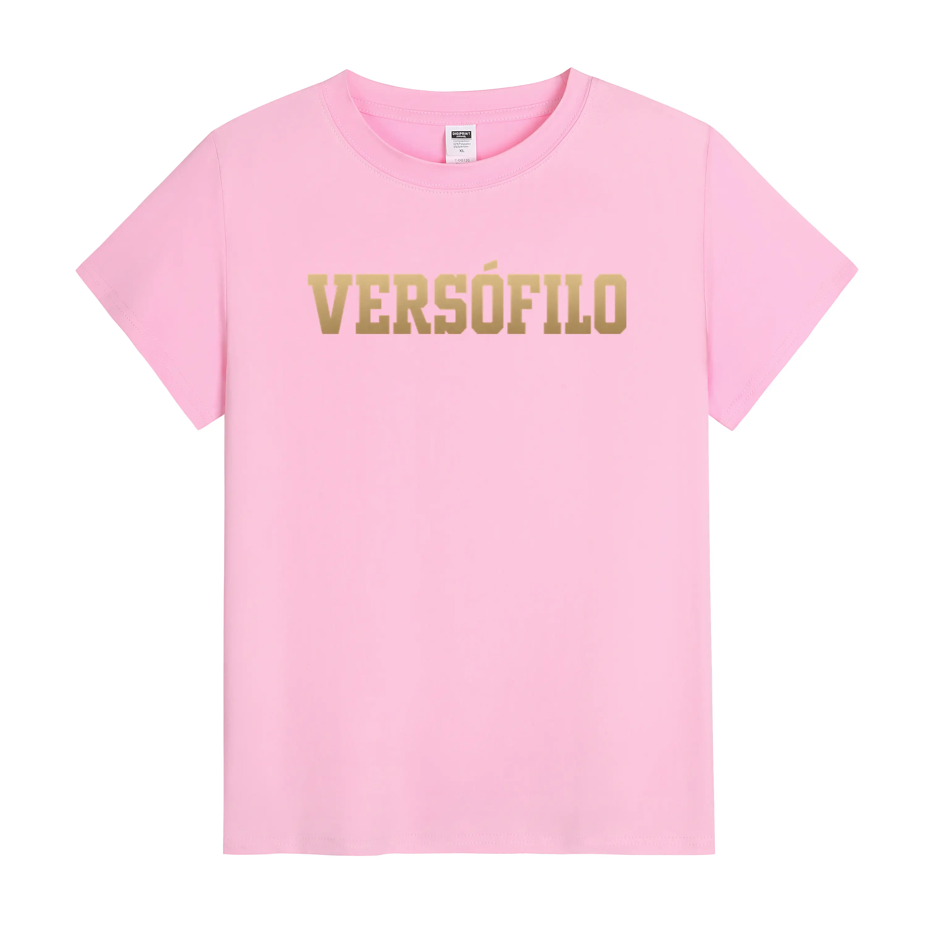 Milk Silk Relaxed Fit T-Shirt with Bold Block Serif Versófilo Letters – Perfect for Spanish Speaking Poetry Fans and Literary Style Layering Clothes Day