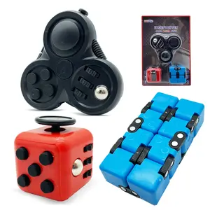 Fidget Toy Set - 3-in-1 Stress Relief Toys: Triangle Gyro, Shape-shifting Cube, Decompression Rubik's Cube