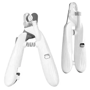 2-in-1 Dog & Cat Pets Nail Clippers & Trimmers with LED Light- with Safety Guard to Avoid Overcutting,Razor Sharp Blade - Professional Grooming Tool for Pets, Pet essential&care
