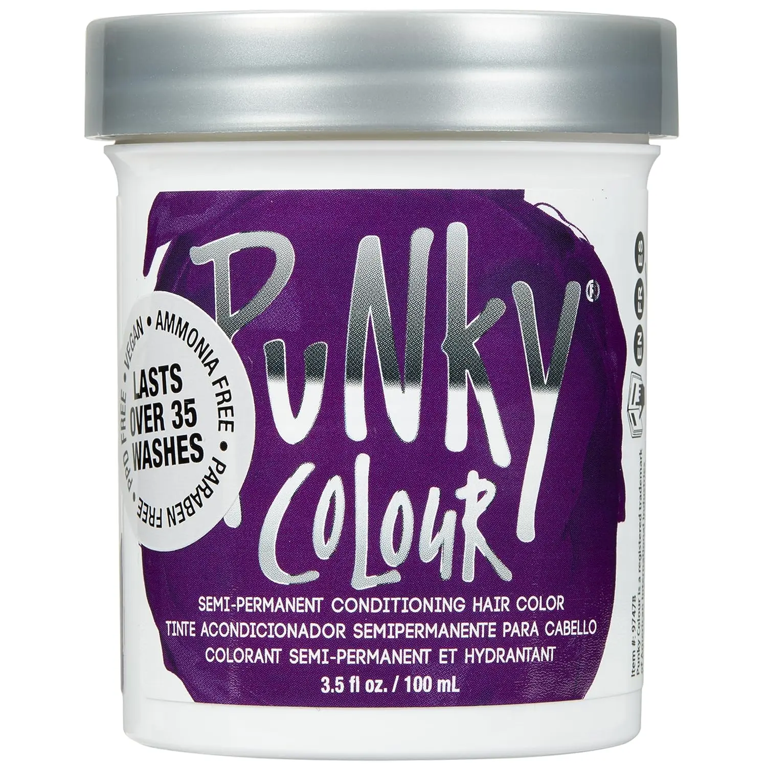 Purple Semi Permanent Hair Color - Vegan & Cruelty-Free Conditioning Purple Hair Dye, Lasts Up to 35 Washes, 3.5 fl oz