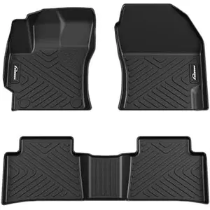 GARVEE Floor Mats for 2020 2021 2022 2023 2024 Toyota Corolla (L LE SE XSE XLE Nightshade 4Dr.Sedan), TPE All Weather Custom Fit Front 1st & 2nd Row Floor Liner