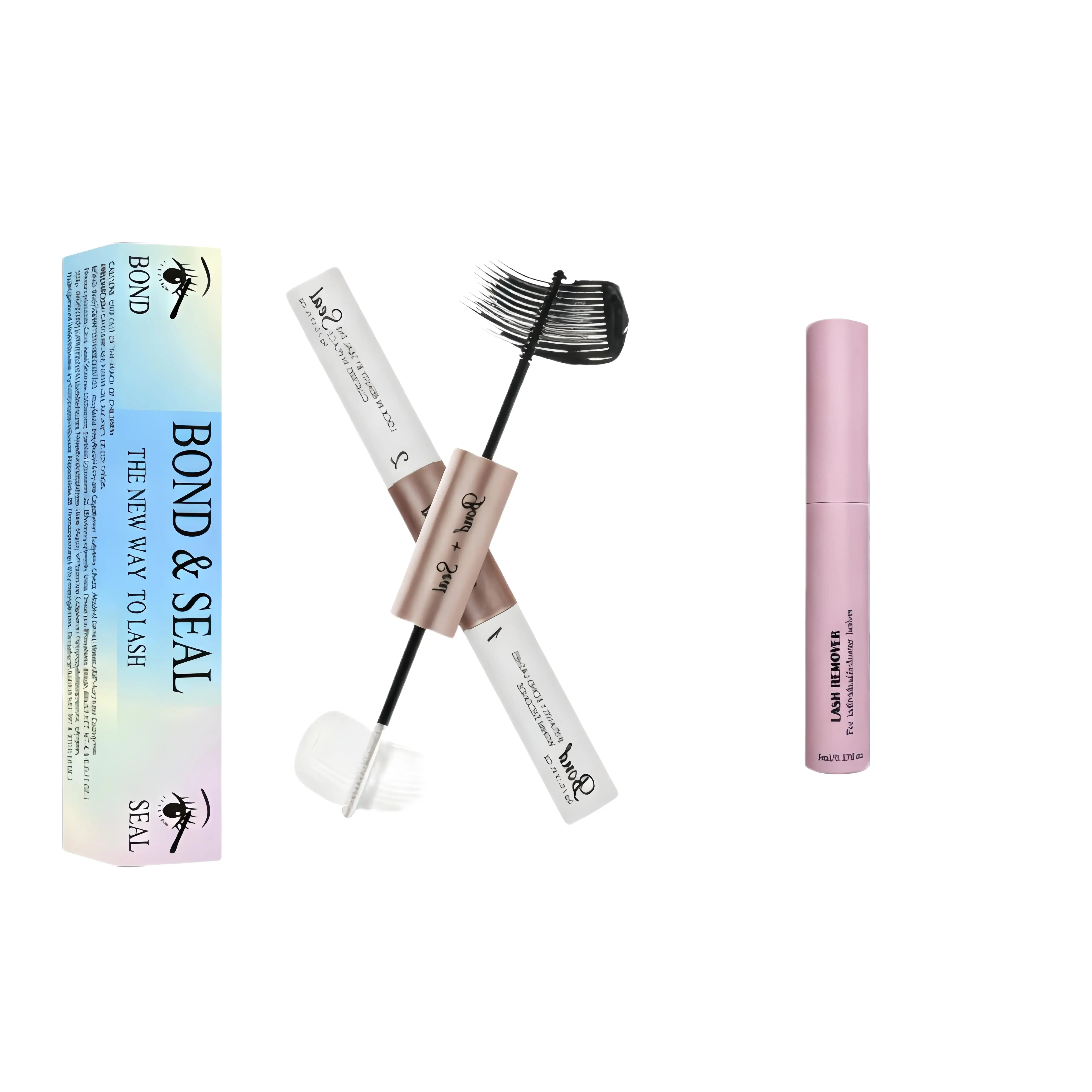 Eyelash Extension Set - Lash Glue and Bond Kit, Buy 1 Get 1 Free Product, Super Long Hold Waterproof Seal, Versatile and Convenient for Individual Lashes, 48-72 Hours Strong Hold At-Home DIY Application, Lashes Clusters Kit