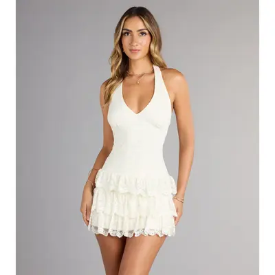 chinese dress ladies Carissa Formal Open Back Sequin Mini Dress