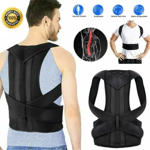 New and high quality posture corrector / Black  Healthcare Tool  bad back lumbar brace offering both compression and support to the upper and lower back (lumbar). Anti Hunchback Waist Trainer Belt