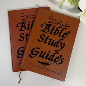 A5 Hardcover PU Leather Prayer Bible Journal Guide - 66-Page Daily Reflection Notebook, Practical Office Stationery, Group Study Keepsake, Gift for Home Use