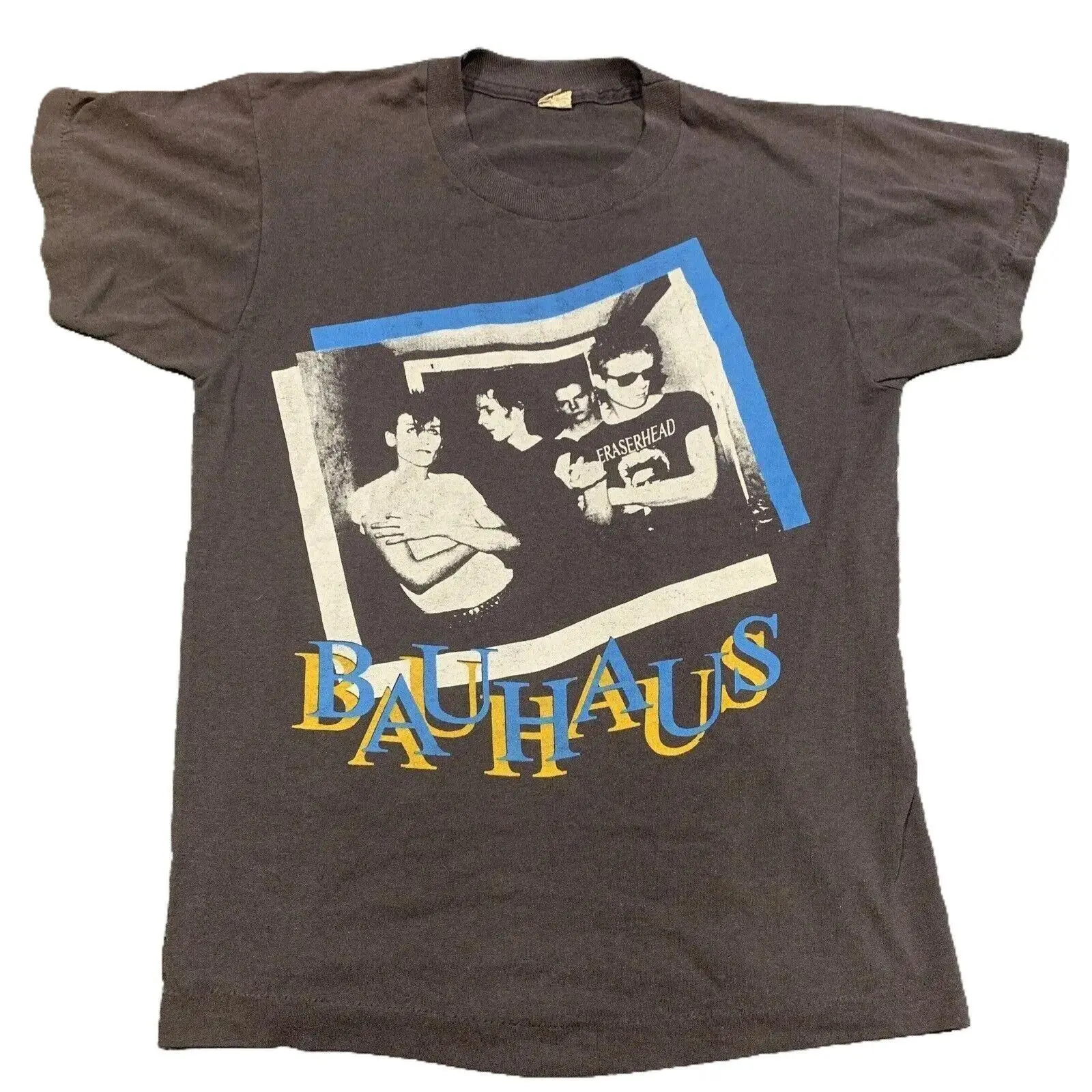 Vintage Bauhaus Shirt 80s Rare T-Shirt Cotton Fabric Menswear