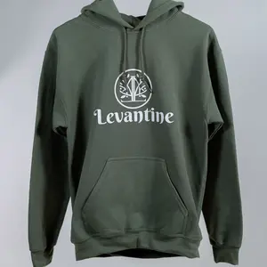 Levantine Official Hoodie - Unisex Green Casual Sweatshirts, Fitted Long Sleeve Tops for Women & Men