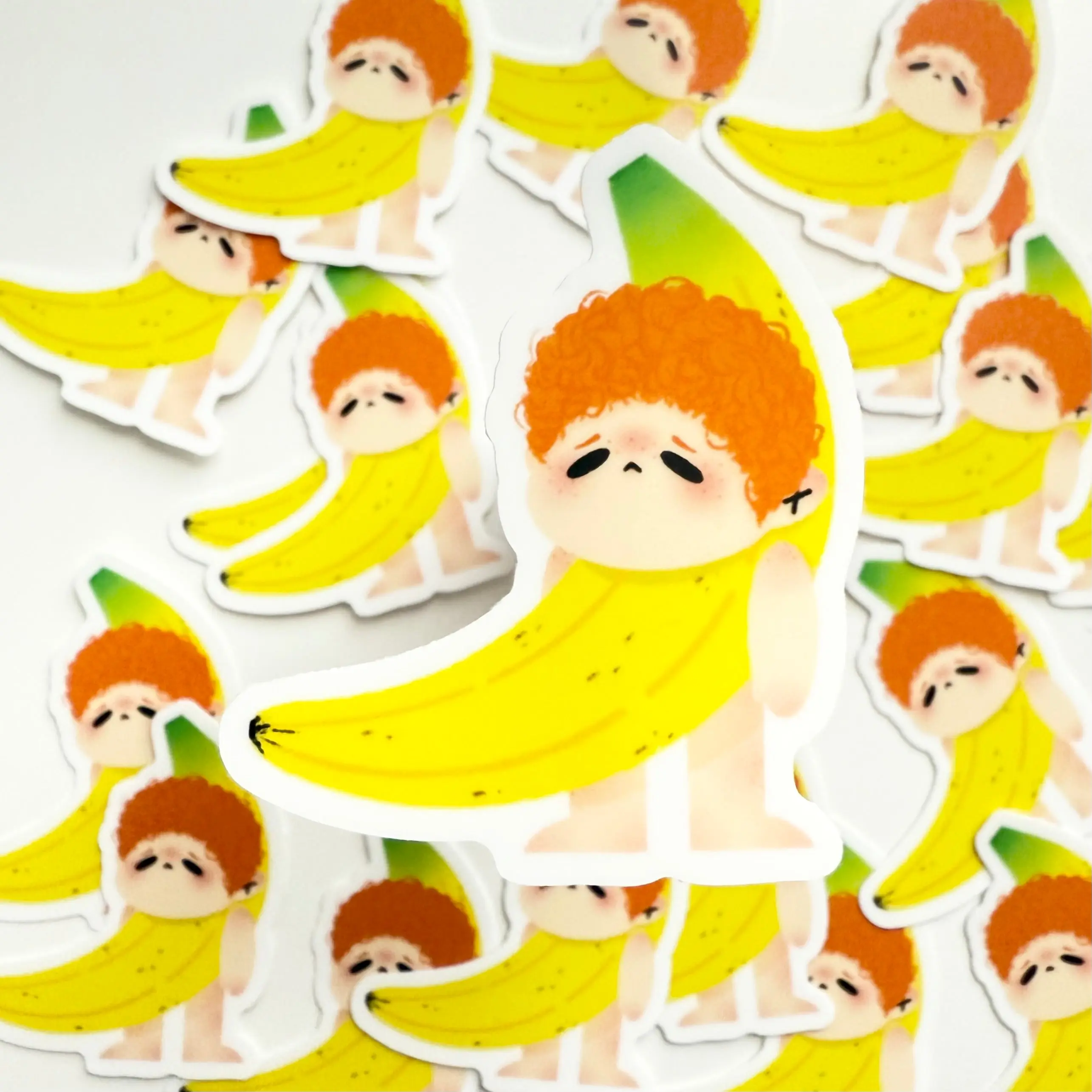 Banana Orange Boy Vinyl Sticker