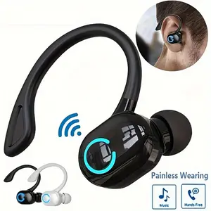 Bluetooth-compatible 5.2 Business Single Wireless Earphone, Mini HiFi Bass Headphones, Noise Cancelling Sports Gaming Earbuds with Microphone