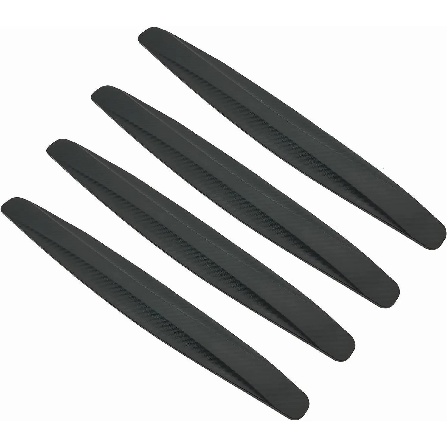4 Pack  Bumper Guard, Universal Rubber Protector for SUV - Front/Rear Anti  & Scratch Guard Strip (Black)