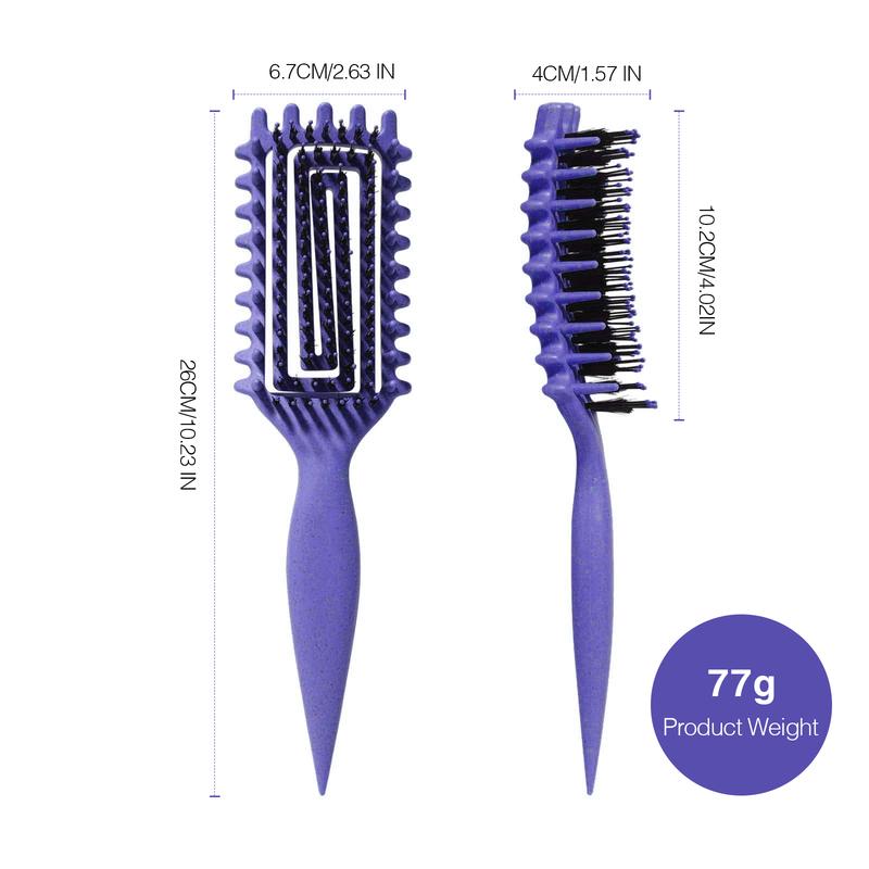 【Upgrade version】5-in-1 Curl Brush: Smooth, Frizz-Free Hair. Vent Design for Easy Detangling & Styling. Less Pulling. For Men & Women, Wet or Dry Hair.