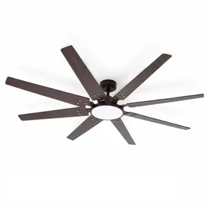 72" Large Ceiling Fan with Light & Smart App Control - 8-Blade Quiet DC Motor Modern Ceiling Fan with Remote for Living Room, Patio & Outdoor