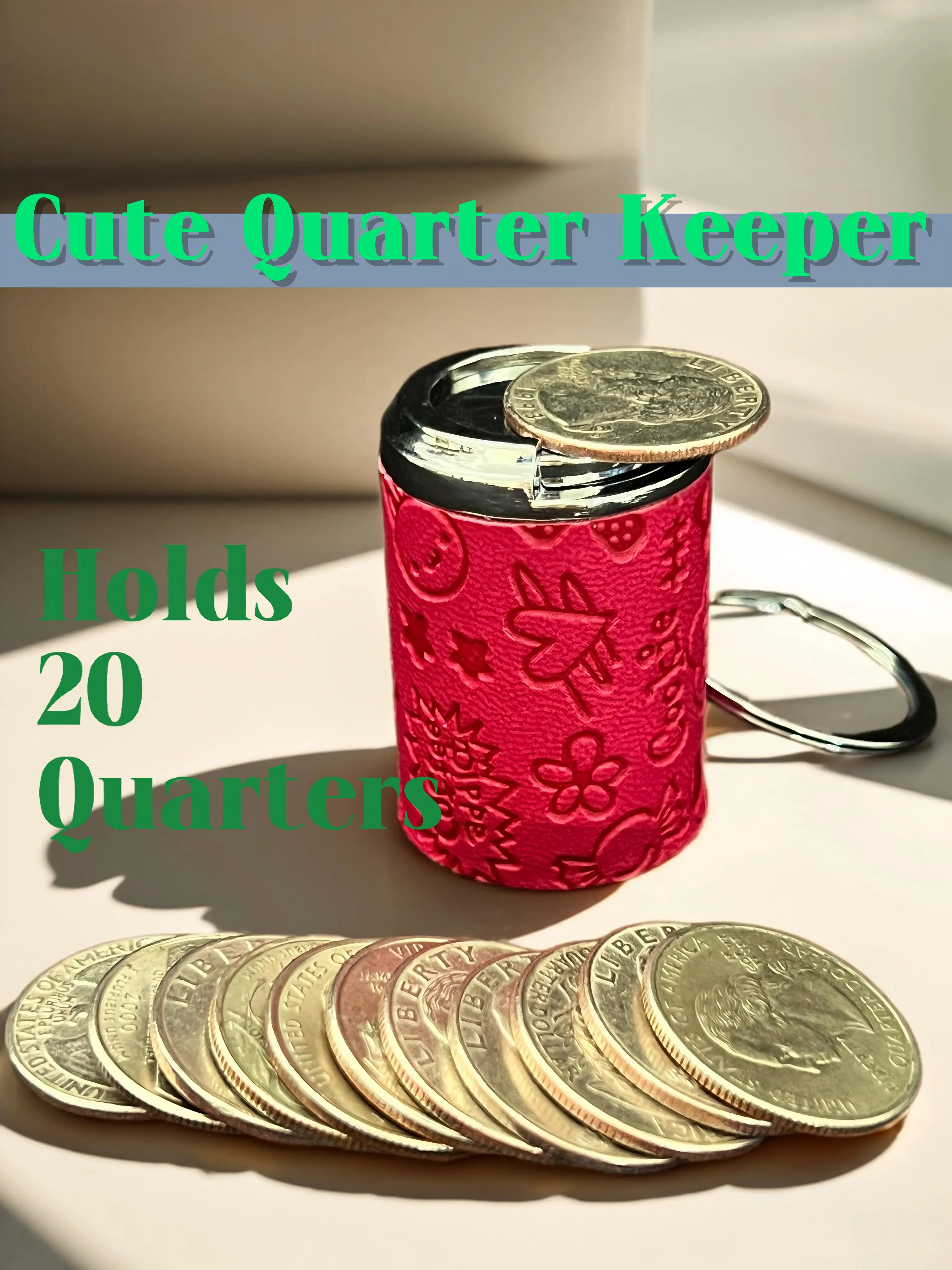 Mini Coin Bank 2-in-1 Fidget Stress Relief & Portable Coin Storage Loose Change Holder Secure Snap Closure Keychain Perfect for Daily Carry Satisfying Coin Drop Bank