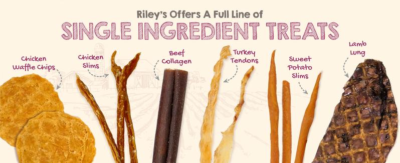 Riley's Premium Dehydrated Lamb Lung Dog Treats - Made in USA - Air Dried Crunchy & Delicious - 6 oz