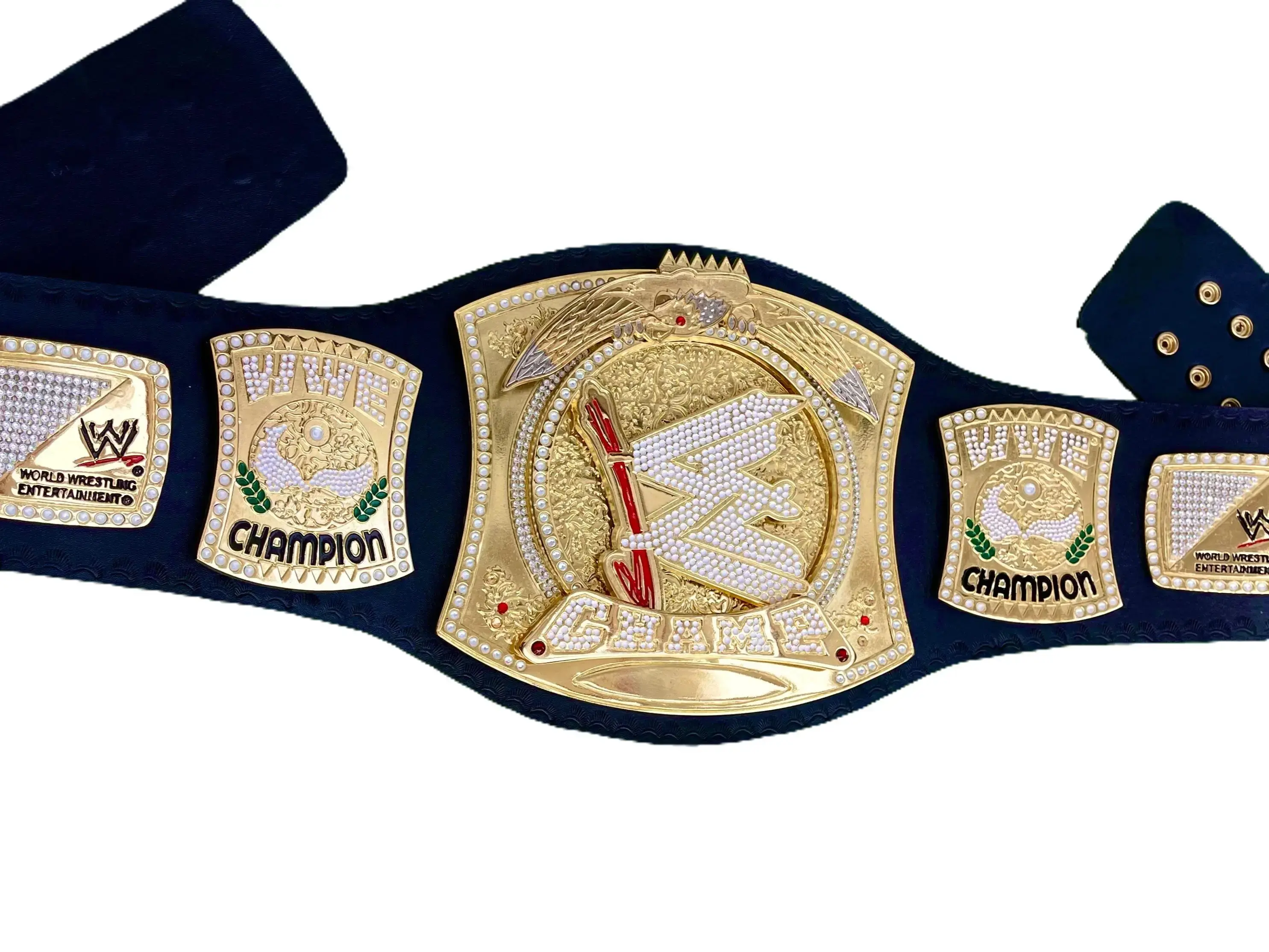 World Heavyweight Wrestling Championship Belt Spinner Replica 4mm Adult Size Brass Alloy Plates 100% Leather Strap Fits Up To 46 Inches Trendy Belt Trendy Exquisite Belt