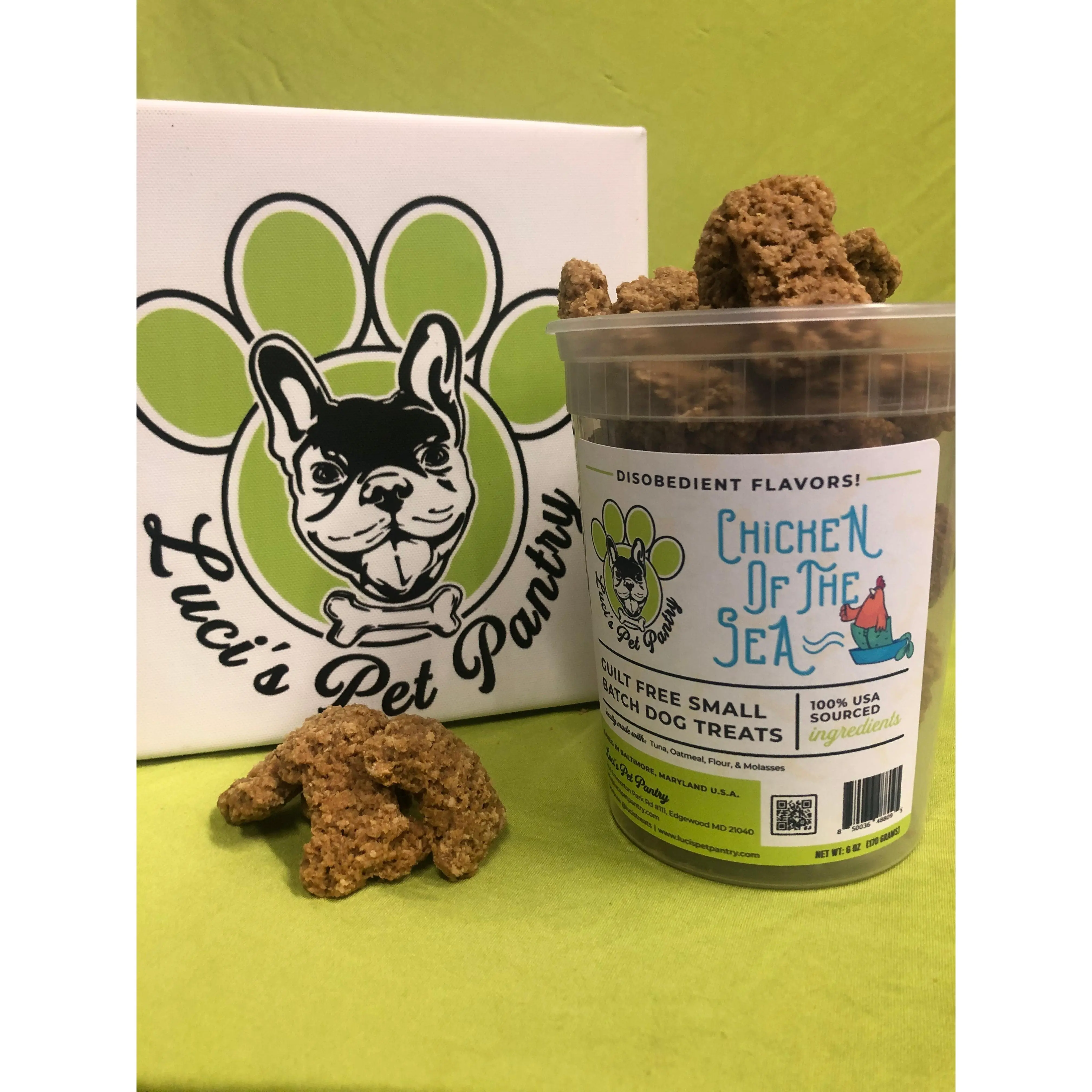 Chicken of the Sea - All Natural "Tuna" Dog & Puppy Treats - Disobedient Tub of Biscuits