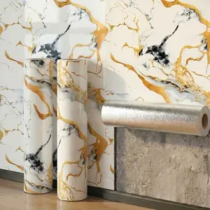 Extra Thick Marble Pattern Wallpaper 1 Roll 15.75IN*118.11IN*0.1IN Self-Adhesive Durable OilResistant Heat Resistant Easy to Clean for Kitchen Bathroom Living Room Bedroom Decoration