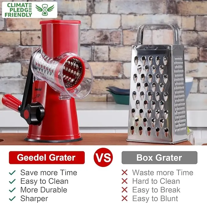 Viral Rotary Vegetable Slicer | GOLDEN LIGHT Multi Drum Grater for Kitchen Prep