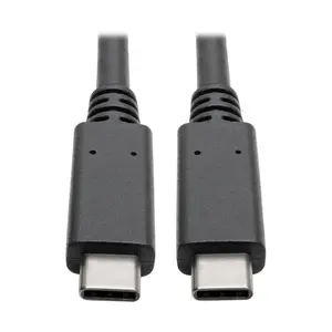 Tripp Lite U420-003-G2-5A 3 ft. USB 3.1 Gen 2 Plug Cable - 5A Rating, Black, Compatible with Smartphone, Cellphone, Mobile Device, Charger, Universal Usb-C Cables, C-Type Cables