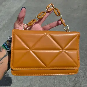 Brown Faux Leather Handbag