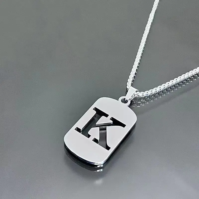 Letter K+70cm titanium steel chain