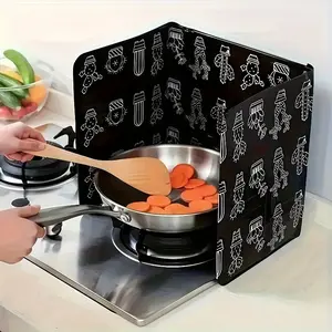 Kitchen Splash Guard, Oil-Resistant Heatproof Stove Protector, Foldable Gas Stove Accessory, Durable Decorative Kitchen Tool, Easy Installation, Perfect Gift