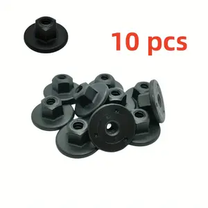 10pcs car mud guards fixing nuts, universal automotive fasteners, suitable for BMW and Porsche vehicles, repair tool components.