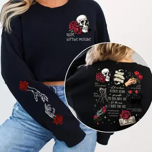 Run Little Mouse Hoodie, Haunting Adeline Shirt, Dark Romance Merch, Smut Reader, Women's Book Lover Gift, Rose Skeleton Shirt