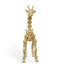 Halloween Articulating Giraffe Skeleton Decoration – Poseable Creepy Animal Prop for Haunted Houses and Yard Displays