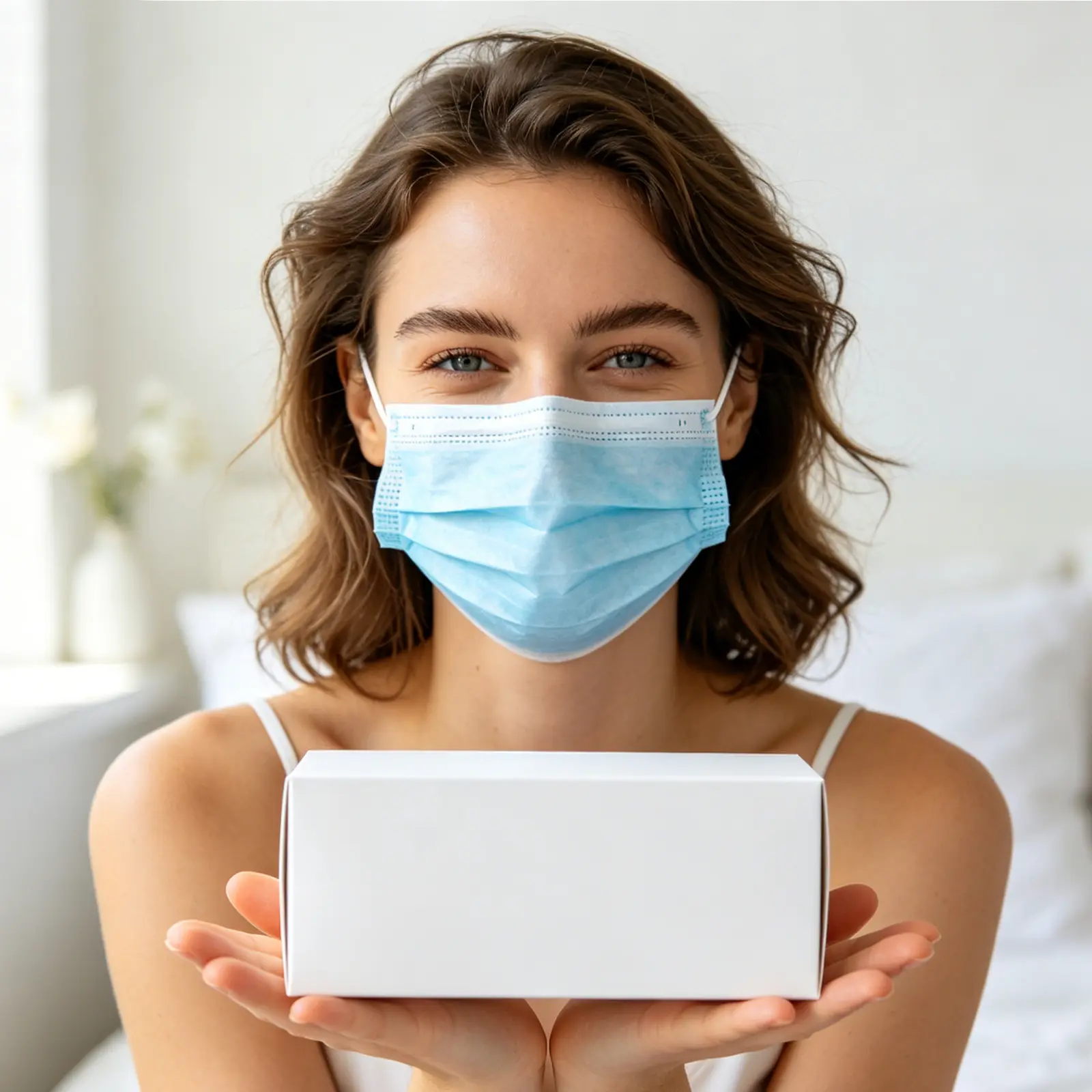 100Pcs Protective Mask - Blue Disposable Face Cover for Daily Use - Comfortable & Breathable - Ideal for Home & Office Healthcare Protection