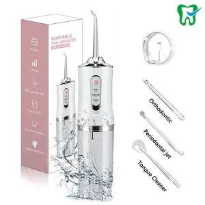 4 in 1 Water Flosser for Teeth, Cordless Oral Irrigator with DIY Mode & 4 Jet Tips, Portable Rechargeable for Home & Travel Oral Care