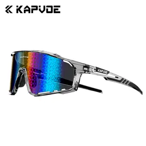 KAPVOE 3-Lens Nano Coated Sports Eyewear, Lightweight Hiking Sunglasses for Men, Anti-Fog Fog-Resistant Sport Shades for Bicycle Cycling Outdoor Protection, Lightweight Sport Shades