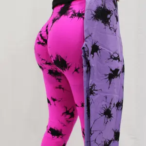 Women's Tie Dye Print Scrunch Sport Leggings Vibrant Style for Sports Activities Comfortable Fit Versatile Wardrobe Addition