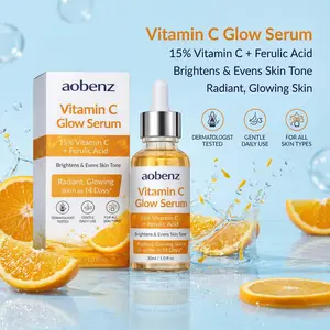 Vitamin C Serum 15% with Ferulic Acid, Brightening & Anti-Aging Serum, Improves Skin Tone & Radiance, Antioxidant Facial Serum, 1 fl oz