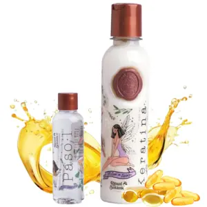 Keratin 250 ML - 12 Oils and Amino Acids that provide shine, silkiness, and nutrition.Keratin to straighten hair for 4-6 months.With Argan, Green Tea, Shea Butter,