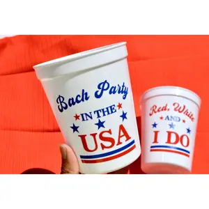 Bach Party in the USA Bachelorette Cups – Red, White and I Do! 🇺🇸