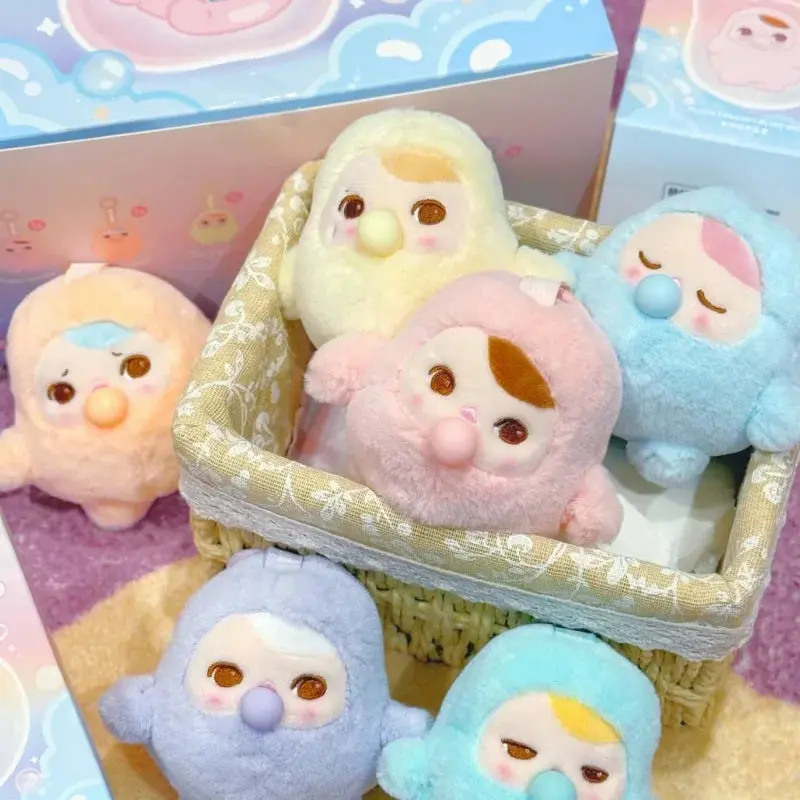 Bubble-Themed Beanie Blind Box Collectible Figure - PVC Plastic, Fun Unboxing, Random Surprise, Cute Character Designs, Ideal Gift for Shelf & Desk Display