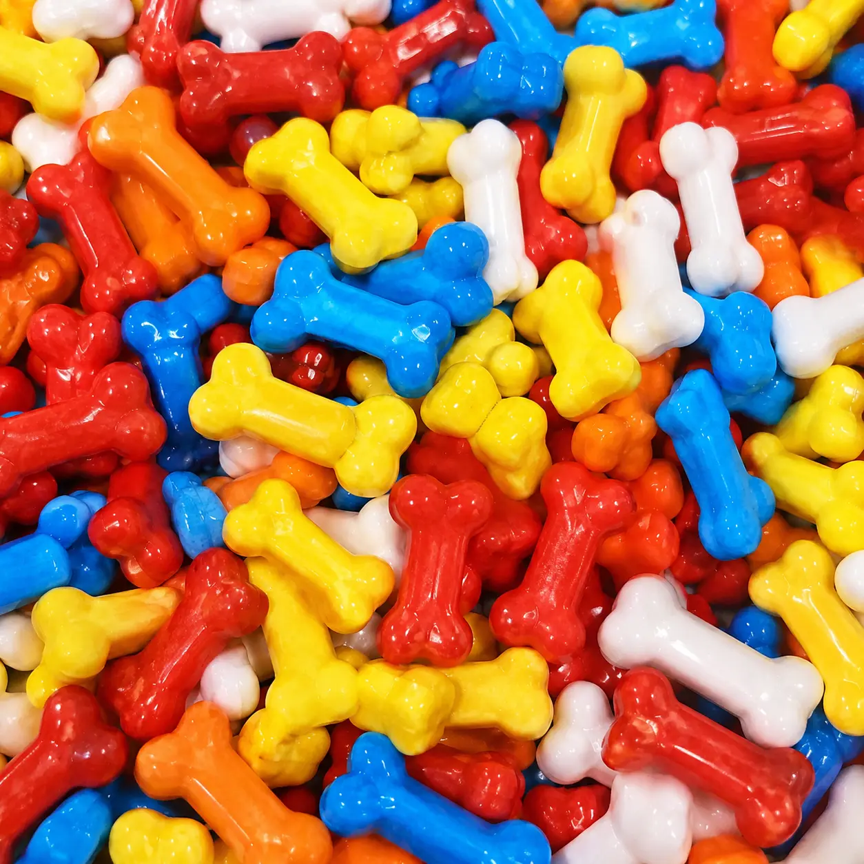 Bone Shaped Hard Candy, 1 lb Bulk Bag, Assorted Fruit Flavor Candy, Bone Candy for Candy Buffets, Party Favors, Holiday Treats & Snack Bowls
