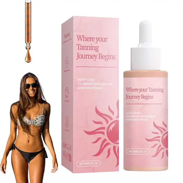 NEW 2026 SALE !!! Sunless Tanning Drops,Drinkable Sunless Tanning Drops,Oral Self Tanner for Face & Body,Natural Ingredients For All Skin Types