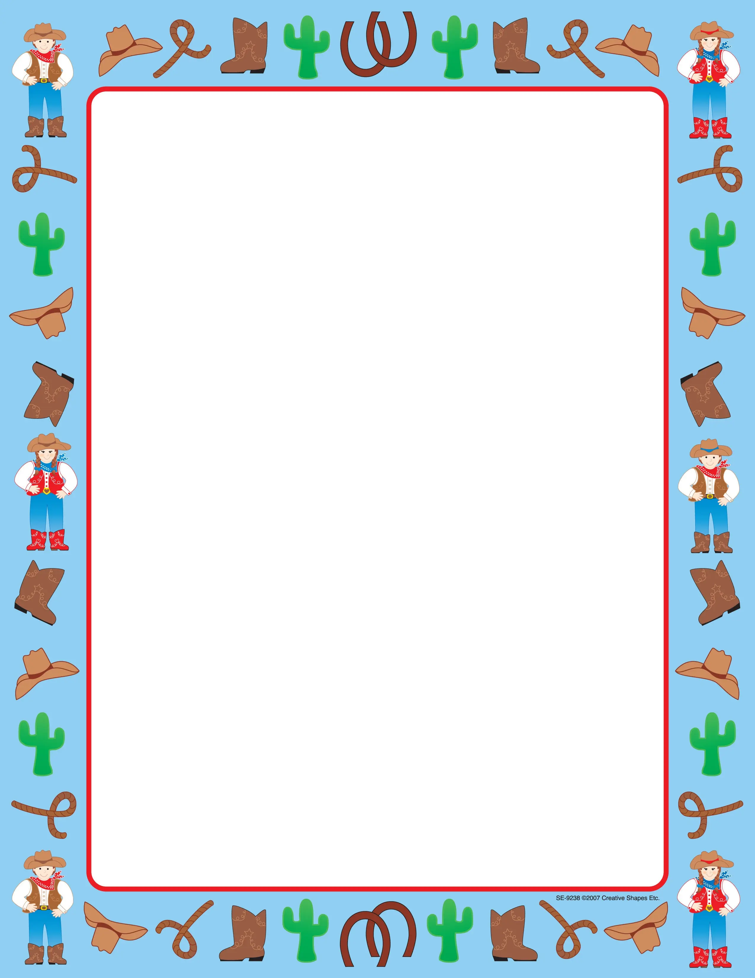 SHAPES ETC. Designer Western Paper, 50-Sheet Package, 8½" x 11" (11 inches), Acid-Free, Suitable for Classrooms & All Seasons Office Stationery Supplies