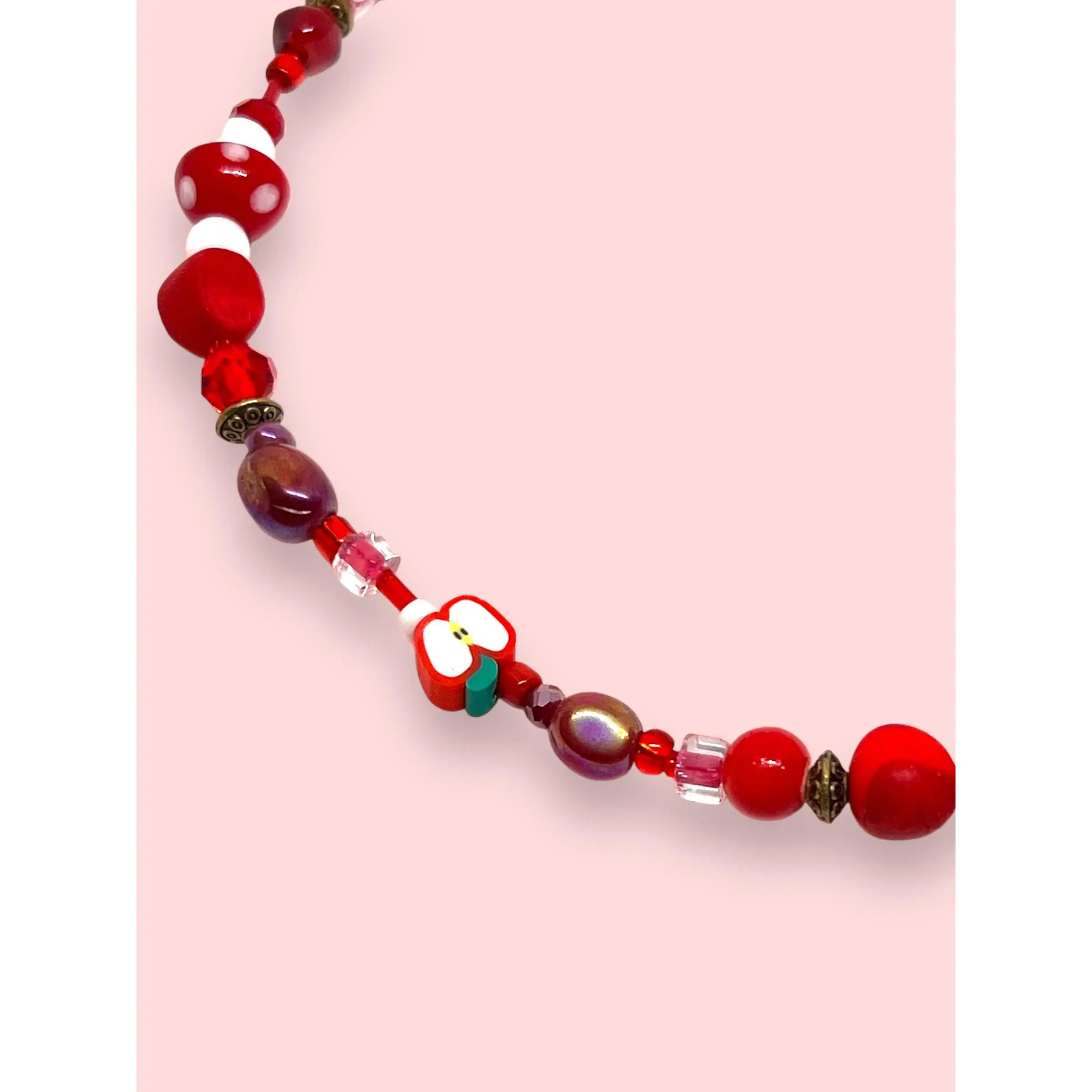 [0j]Red :: Toad’s BFF Mario :: Necklace Choker Unique