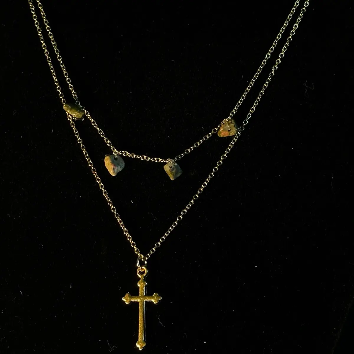 Personalized 2 Piece Layered Cross Necklace made by DivineDesignsByMaddy