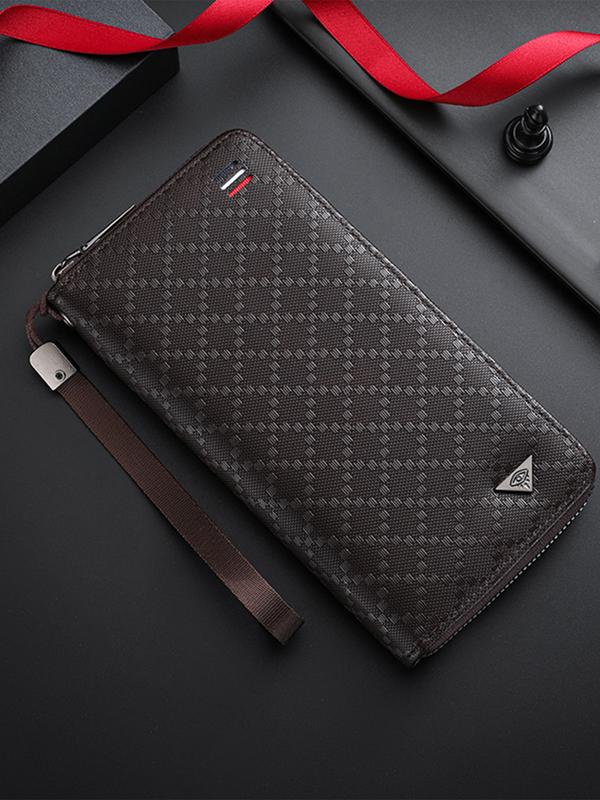 Men's Long Zipper Wallet with Business Card Holder, Perfect for Valentine's Day, Spring Summer Holidays, Travel, Christmas, Graduation Gifts, Durable Fashion Wallet