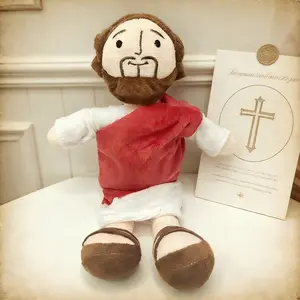 Jesus Plush Toy, Soft Jesus Figure, Christian Religious Plush Toy, Soft Stuffed Animal, Suitable for Children, Churches, Sunday School, Baptism, Christmas Gift