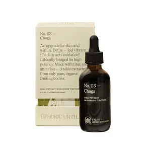 Chaga Functional Mushroom Tincture Double-Extracted Healthcare Edible Fitness Supplement Dietary Healthy Nail